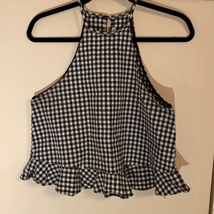 Checkered Halter Top